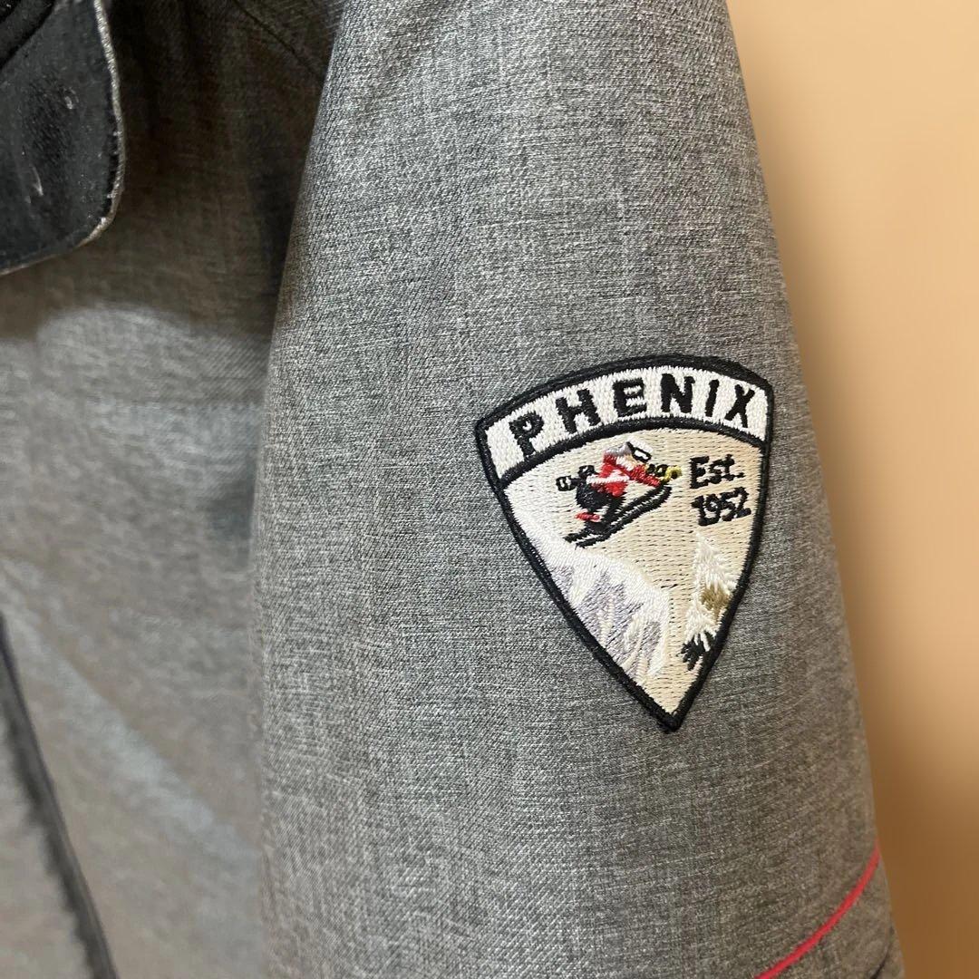 グレー フード付き スキーウェア 中綿入り　160