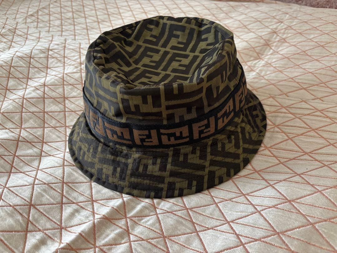 FENDI フェンディバケットハット オリーブグリーンズッカ柄 L