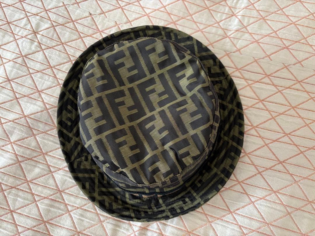 FENDI フェンディバケットハット オリーブグリーンズッカ柄 L