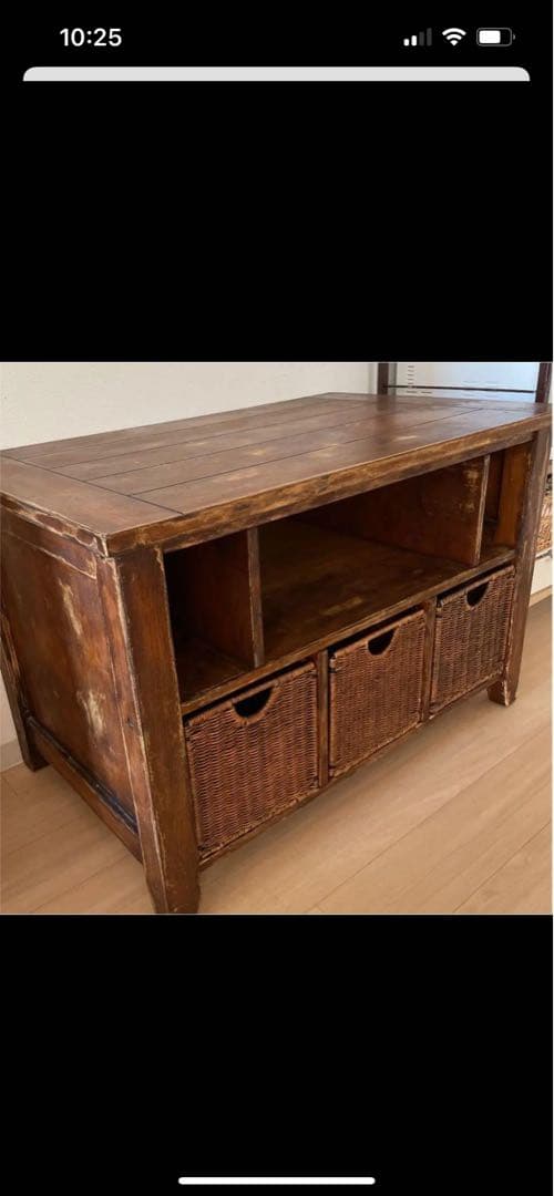 アンティーク。しっかりとした重量感のある一生物の棚です。テレビ台　収納台リビング