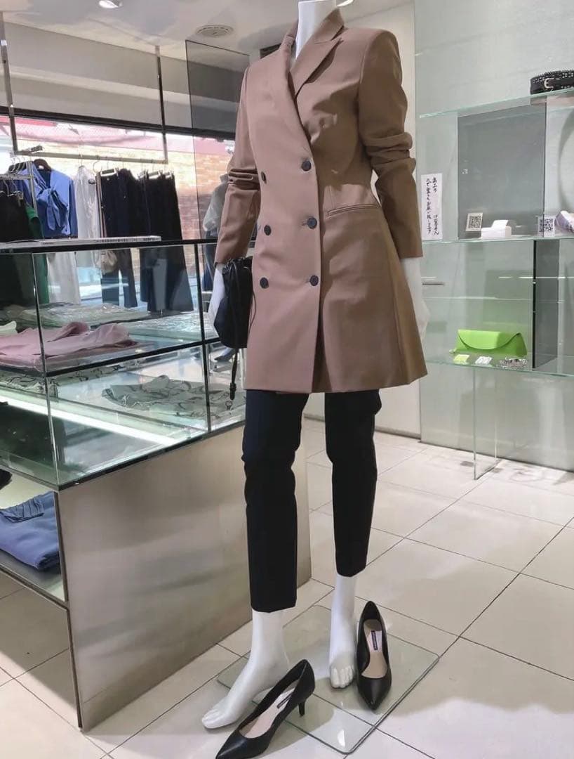 【美品】セオリー ダブルブレスト テーラードロングジャケット サイズ6