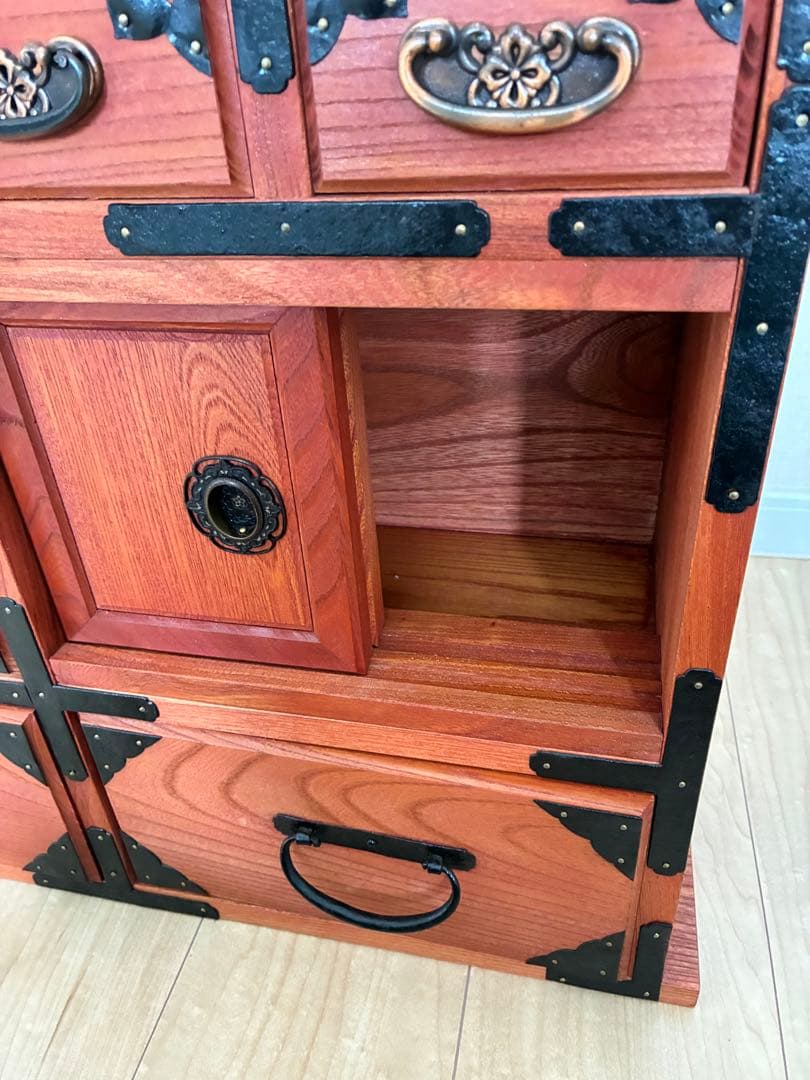 昭和レトロ　階段桐タンス　飾り棚　古民家　当時物