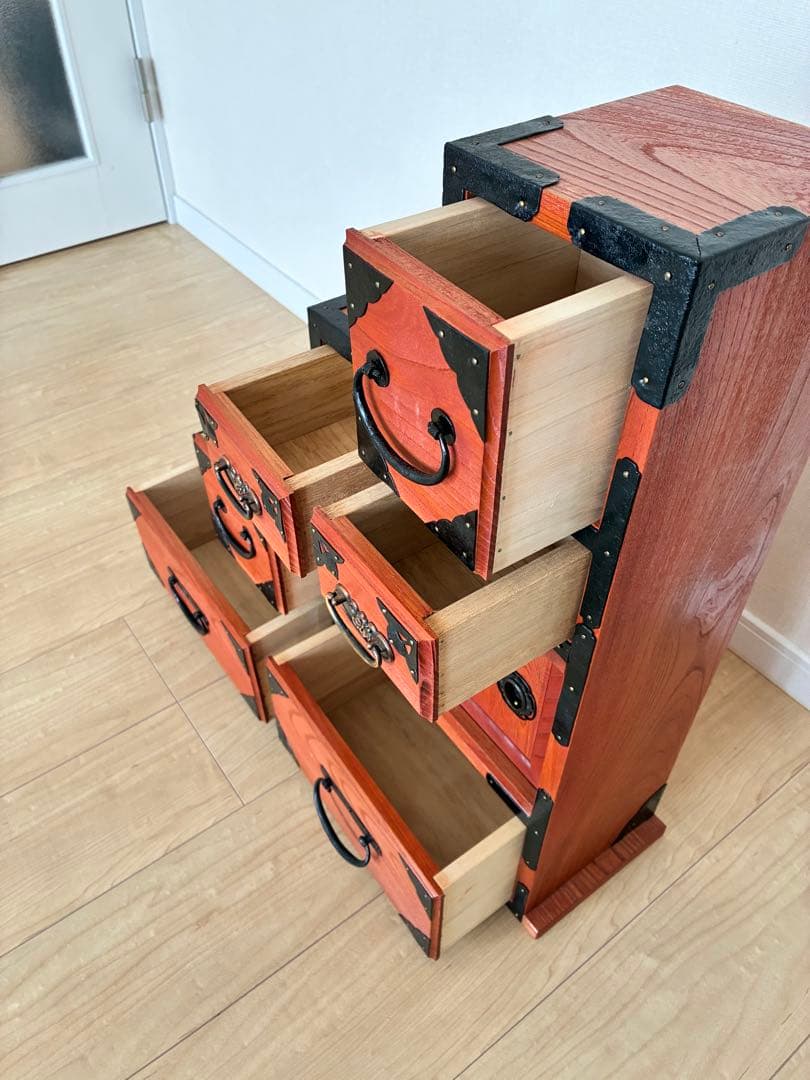 昭和レトロ　階段桐タンス　飾り棚　古民家　当時物