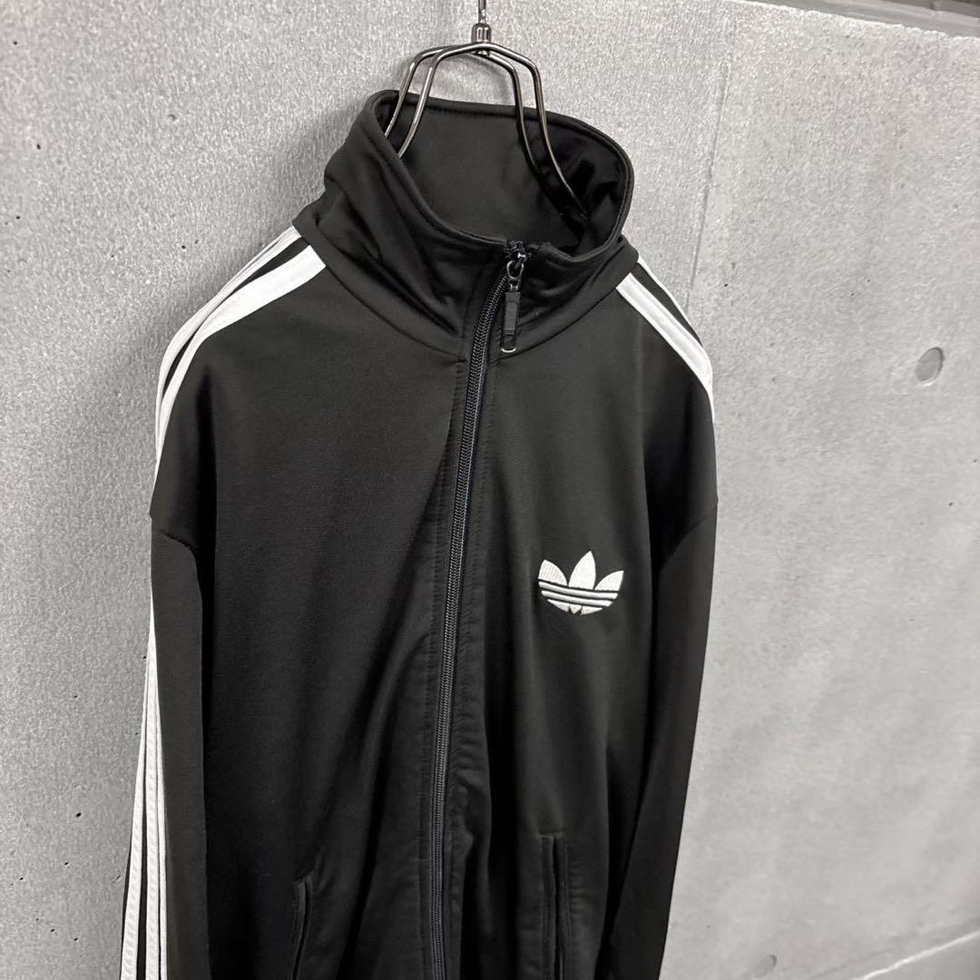 adidas トラックジャケット　ブラック　メンズM