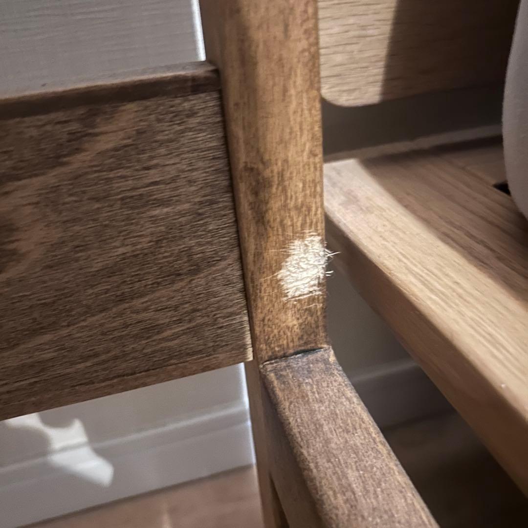 関家具 nora project コットン デスク 幅90cm 引出付 天然木