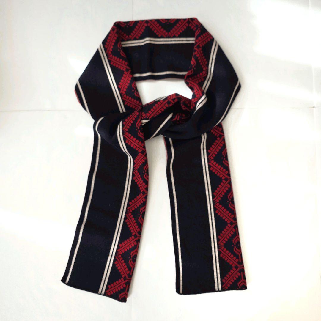 ドリスヴァンノッテン マフラー ネイティブ 柄 ウール100％