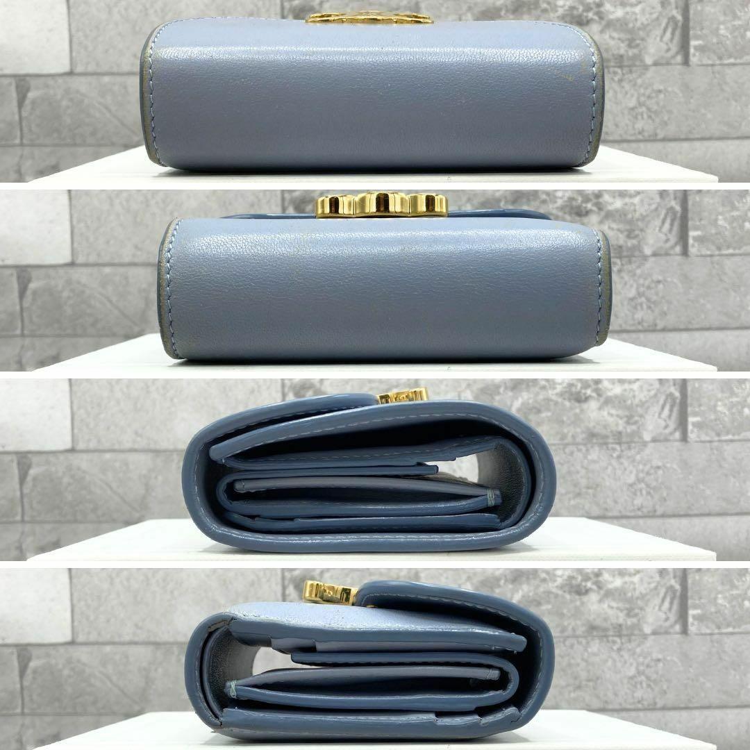 セリーヌ トリオンフ スモールフラップウォレット　シャイニーカーフスキン　財布