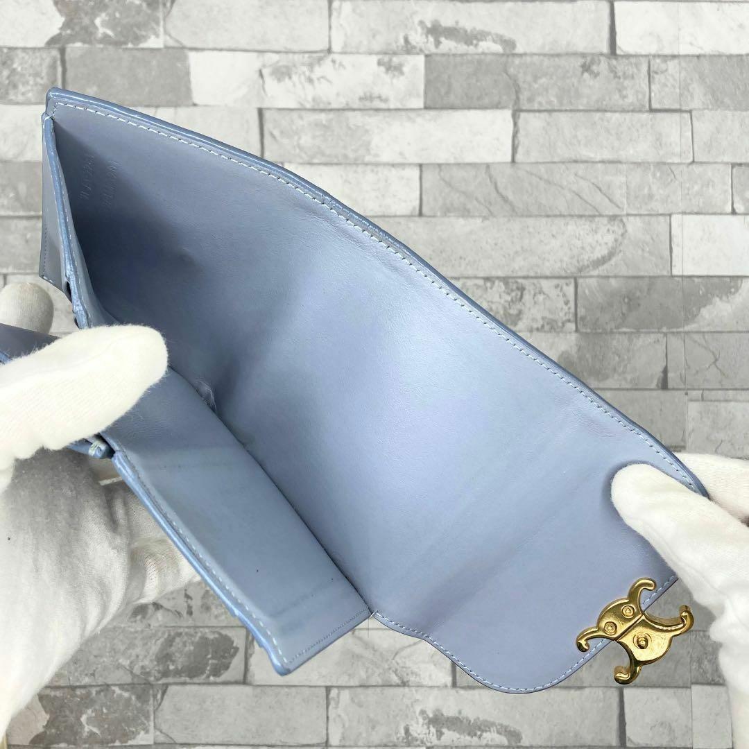 セリーヌ トリオンフ スモールフラップウォレット　シャイニーカーフスキン　財布