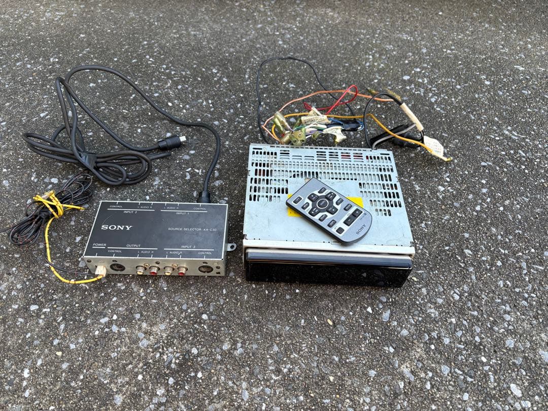 ソニー SONY CDX-M750 1DIN CD デュアルディスプレイ　当時