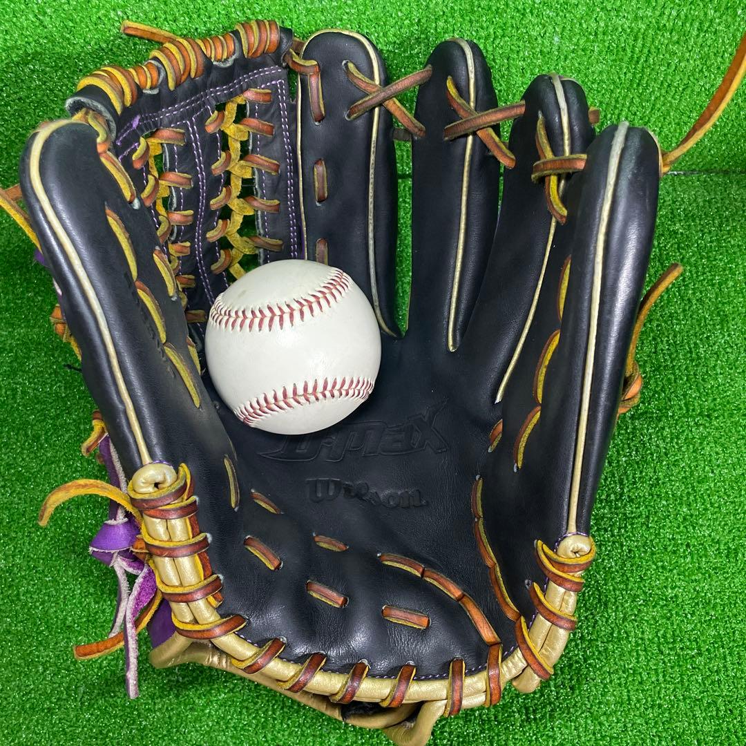 ウィルソン D-MAX 軟式用 内野手用 大人用 グローブ パープル 紫