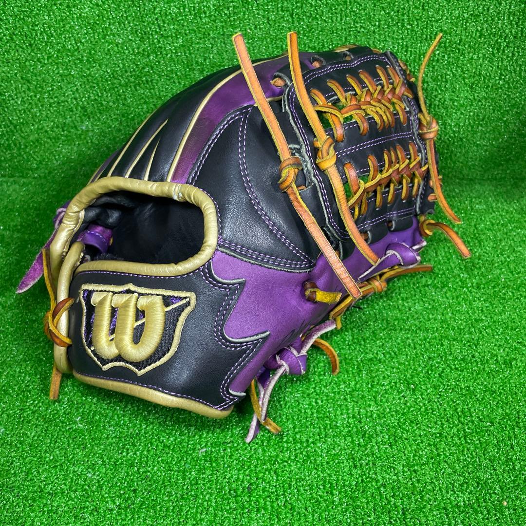 ウィルソン D-MAX 軟式用 内野手用 大人用 グローブ パープル 紫