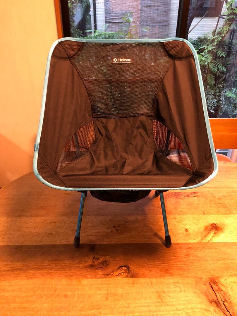 Helinox アウトドアチェアワン　ブラック/ブルー