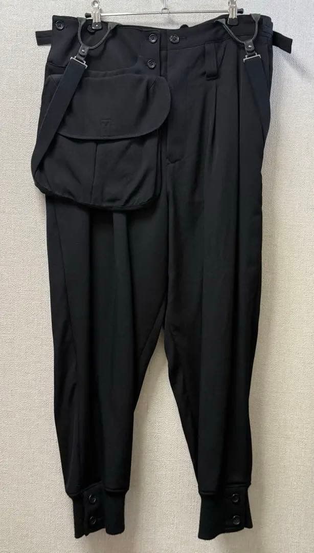 バッグ付きパンツ（サスペンダー付き）　ヨウジヤマモトプールオム