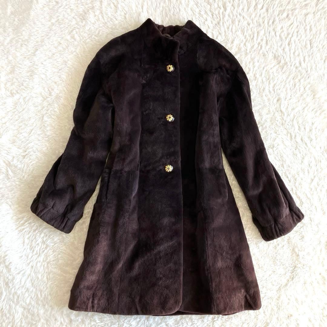 SAGA MINK 高級ミンクファーロングコート　ライトパープル