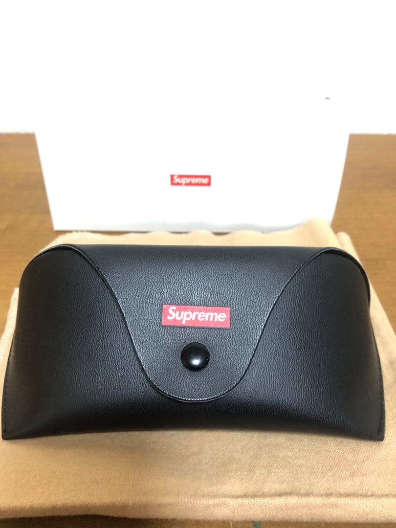 Supreme ブラック サングラス ケース付き