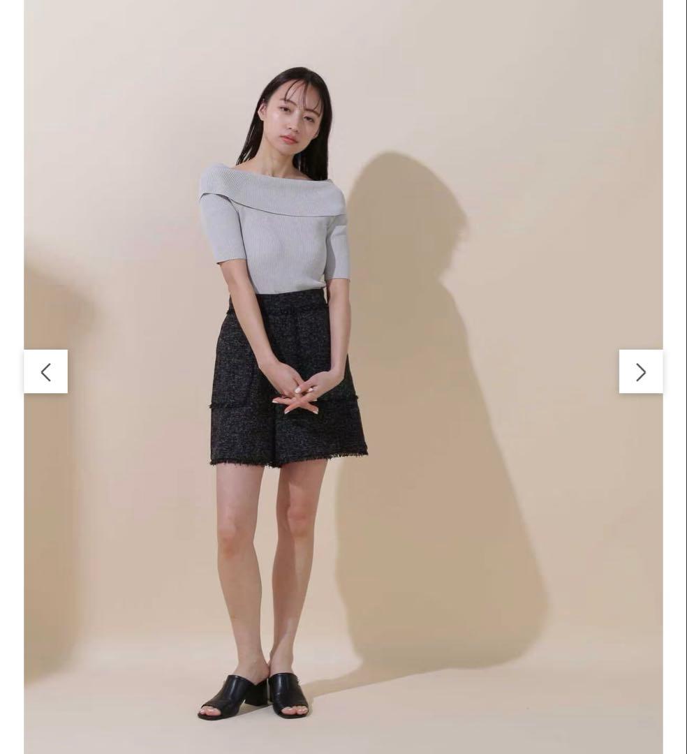 2点セット⭐︎ツイードショートパンツとツィードドッキングニットカーディガン