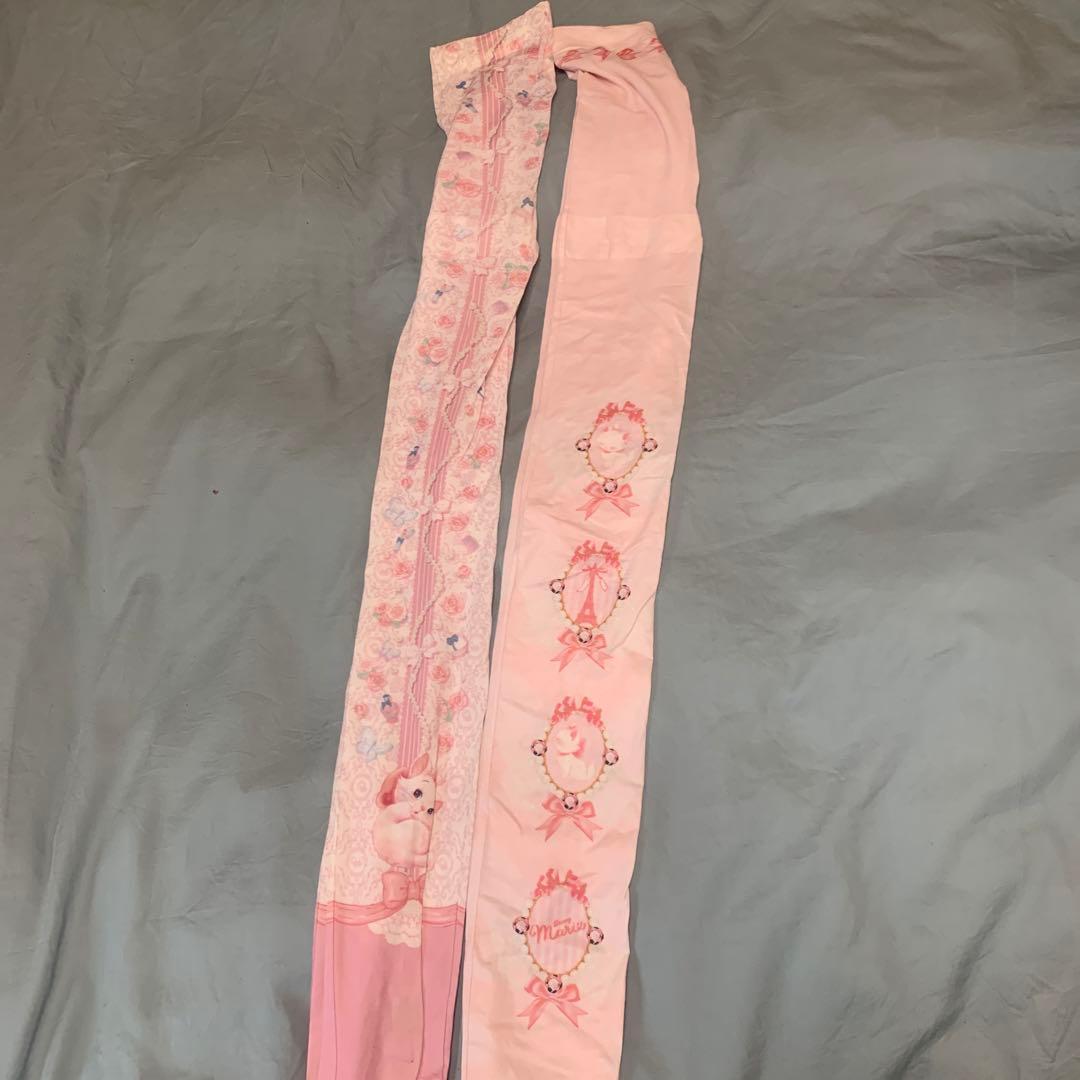 Angelic Prettyマリーワンピース ディズニータイツ付きかわいい原宿猫