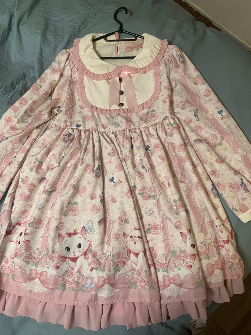 Angelic Prettyマリーワンピース ディズニータイツ付きかわいい原宿猫