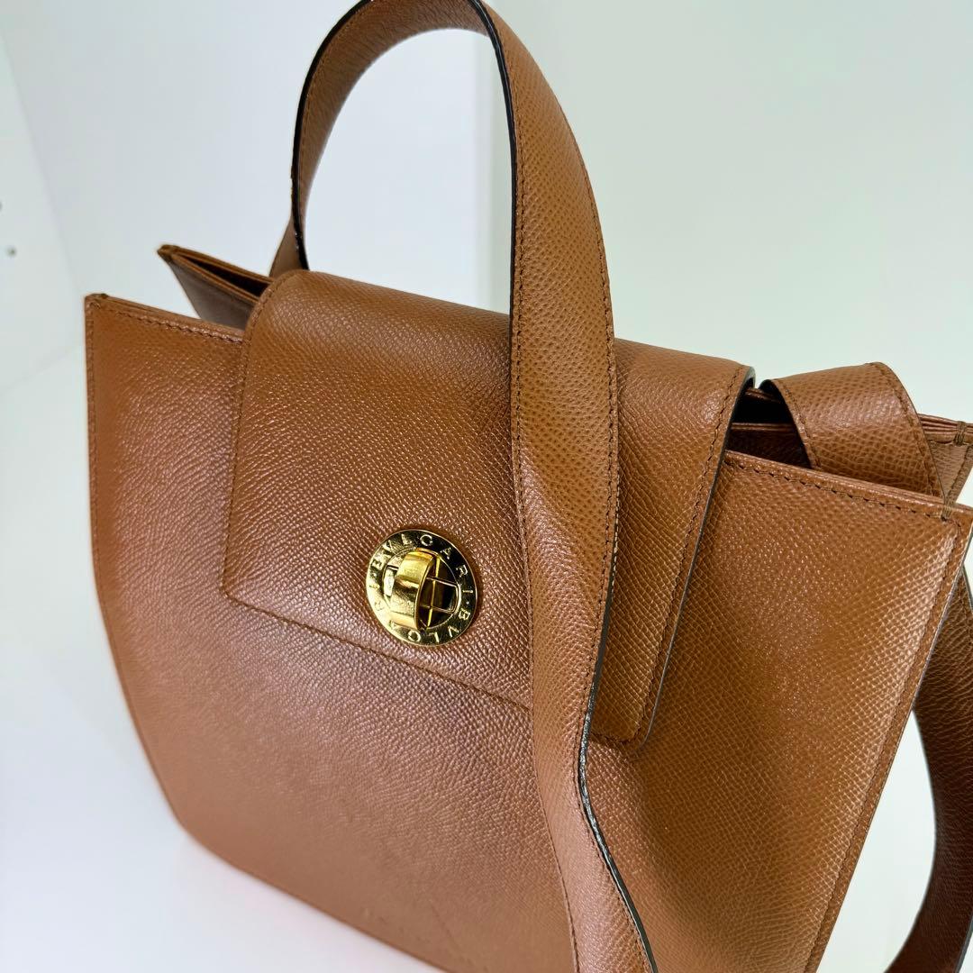 ブルガリ　BVLGARI レザー　ショルダーバッグ　ブラウン　225
