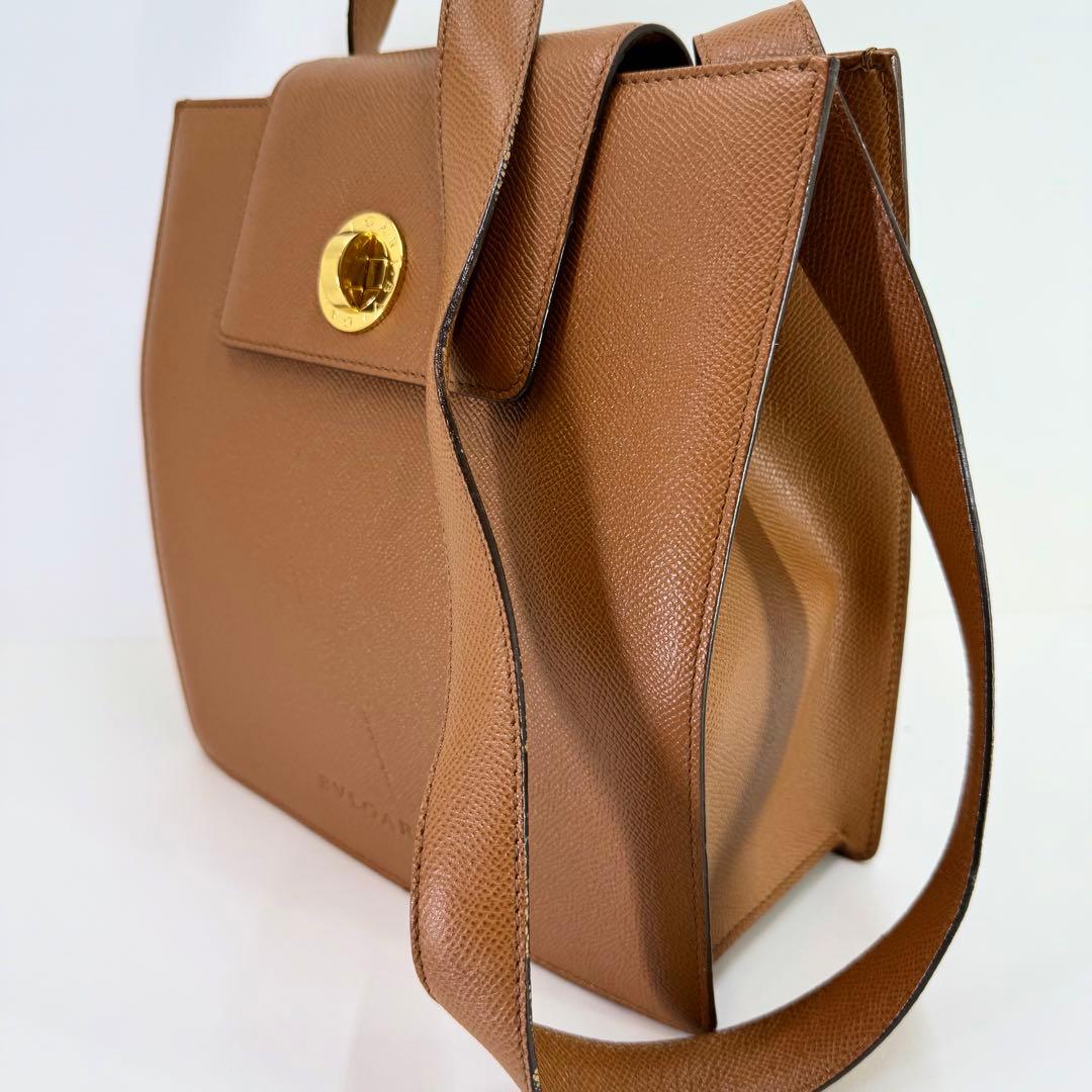 ブルガリ　BVLGARI レザー　ショルダーバッグ　ブラウン　225