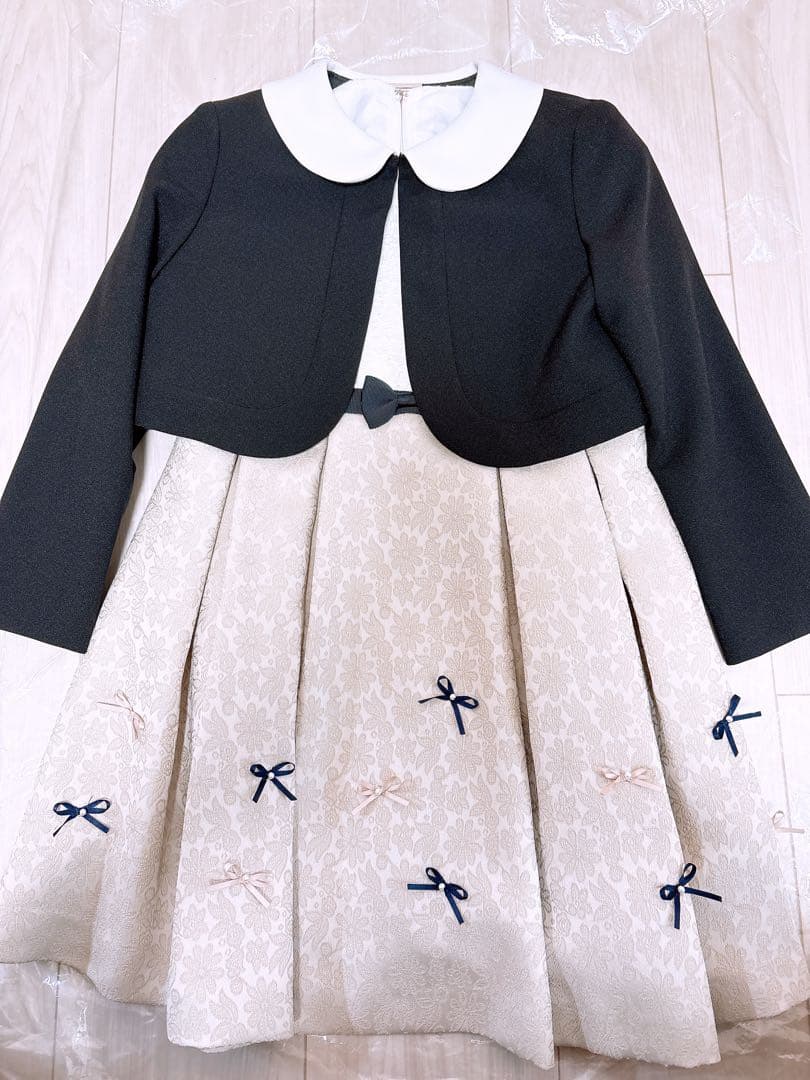 プティマイン120センチ　フォーマル　ワンピースジャケットセット