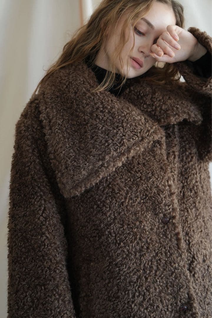 ジャケット・アウター Acka layered collar boa coat