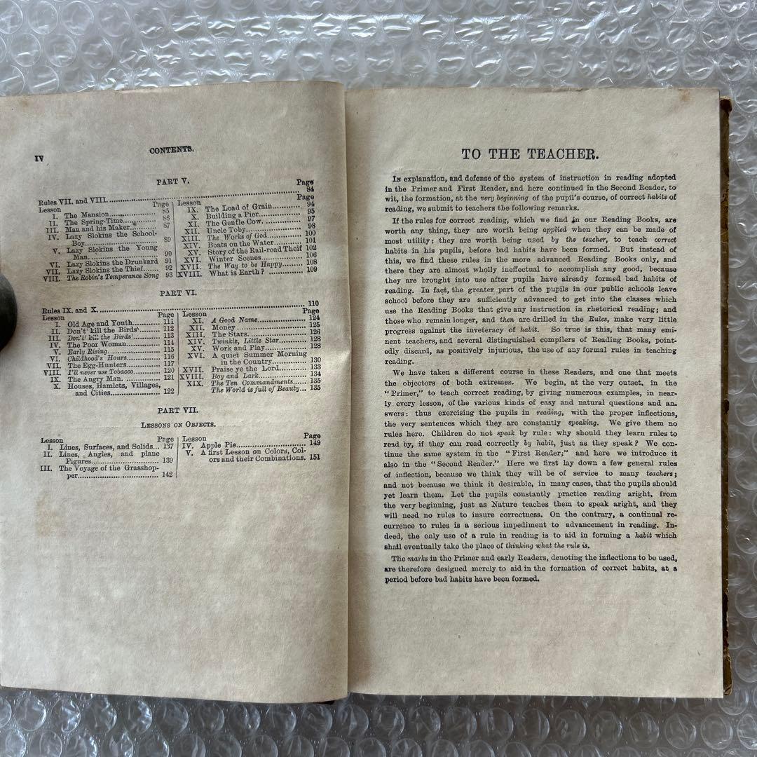 明治14年刊 THE SECOND READER/RIKUGOKUWAN版 古書