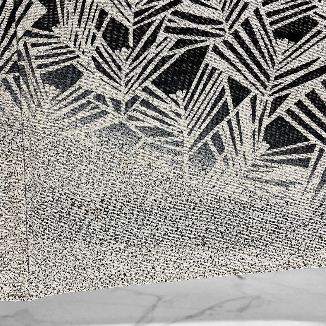 夏用　紗　松模様　たたき染め　モノトーン　訪問着　着物　035a p