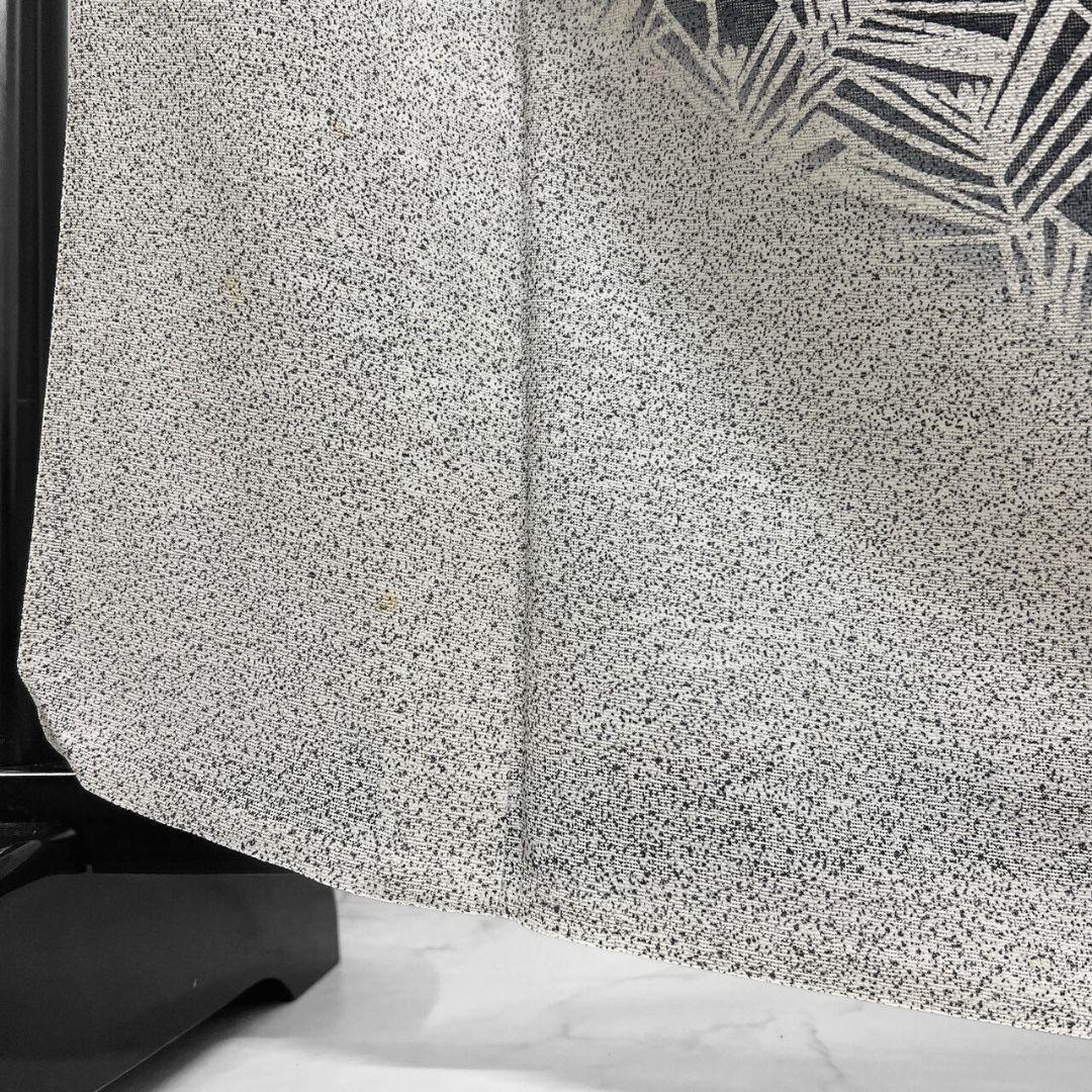 夏用　紗　松模様　たたき染め　モノトーン　訪問着　着物　035a p