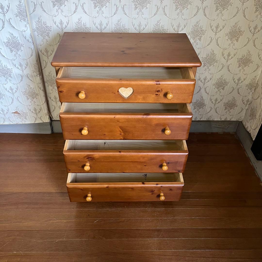 【アンティーク】② 木製 チェスト キャビネット 4杯 収納棚 箪笥 北欧レトロ