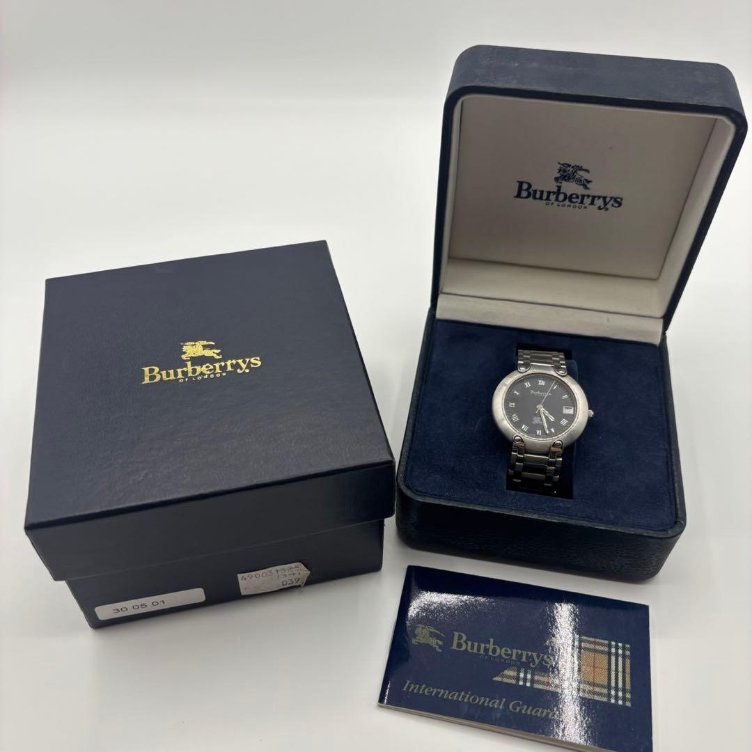 【箱付 電池交換済み】Burberry バーバリー 11000G デイト