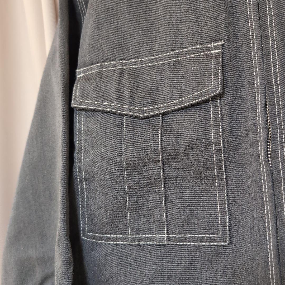 【美品】 ステューシー ディッキーズ コラボ ジャケット ロゴ グレー