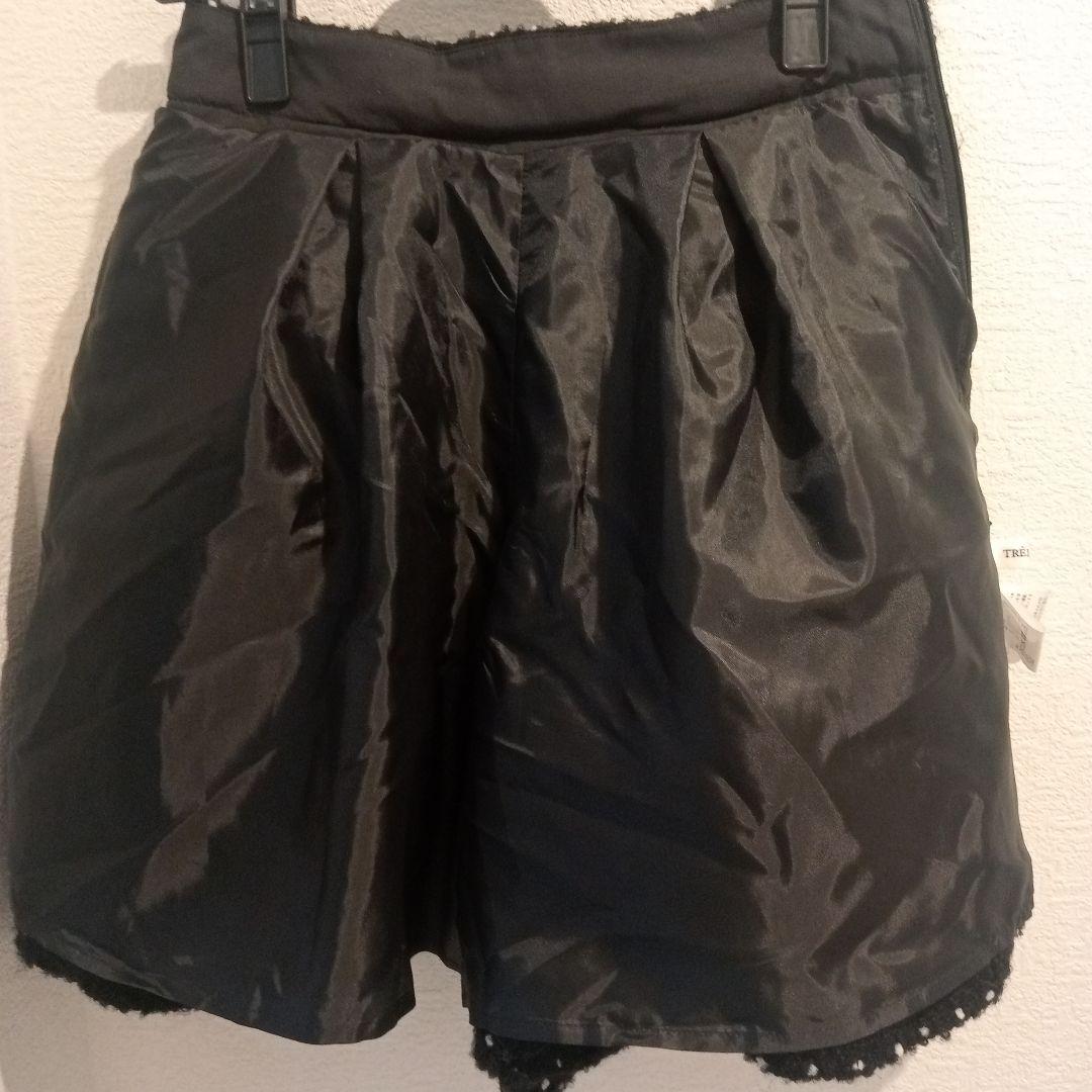トレフルプラスワン　ドットツイードタックショートパンツ　02サイズ