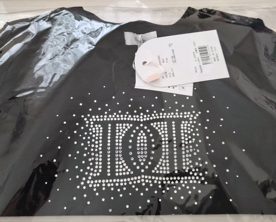 ダーリッチ Darich 　シャイニーDDロゴコンパクトロングTシャツ　ブラック