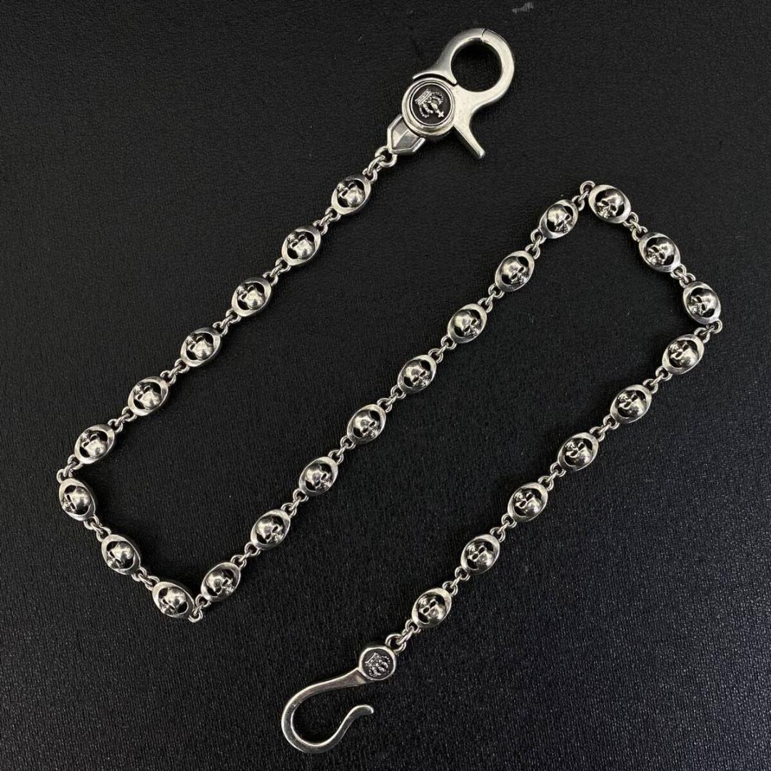 Justin Davis TOYWATCH シルバー スカル ウォレットチェーン