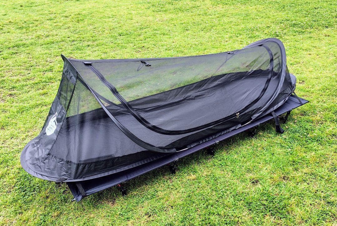 グラフェンヒーター内蔵寝袋付　究極のメッシュテント　ブラックカンガルー 一式