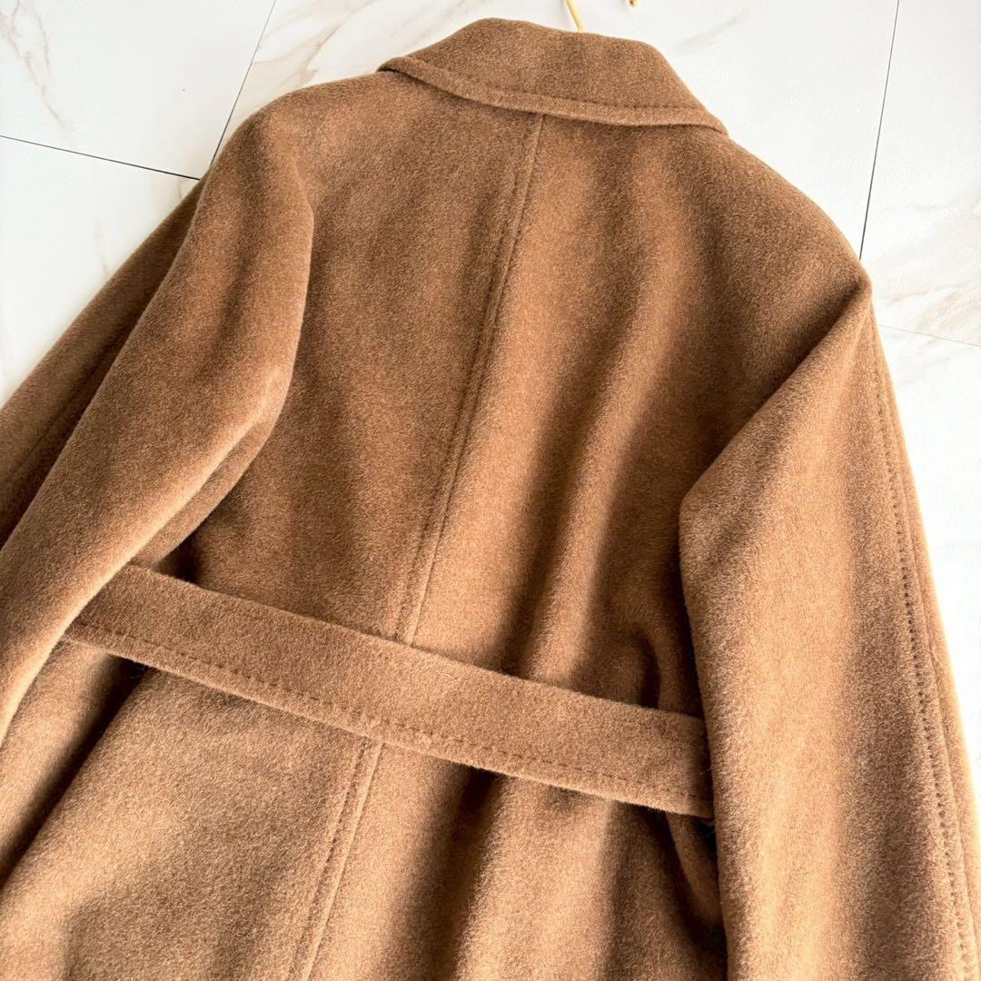 人気◆バーバリーロンドン カシミヤ混 シャドーチェック ベルト付 ロングコート