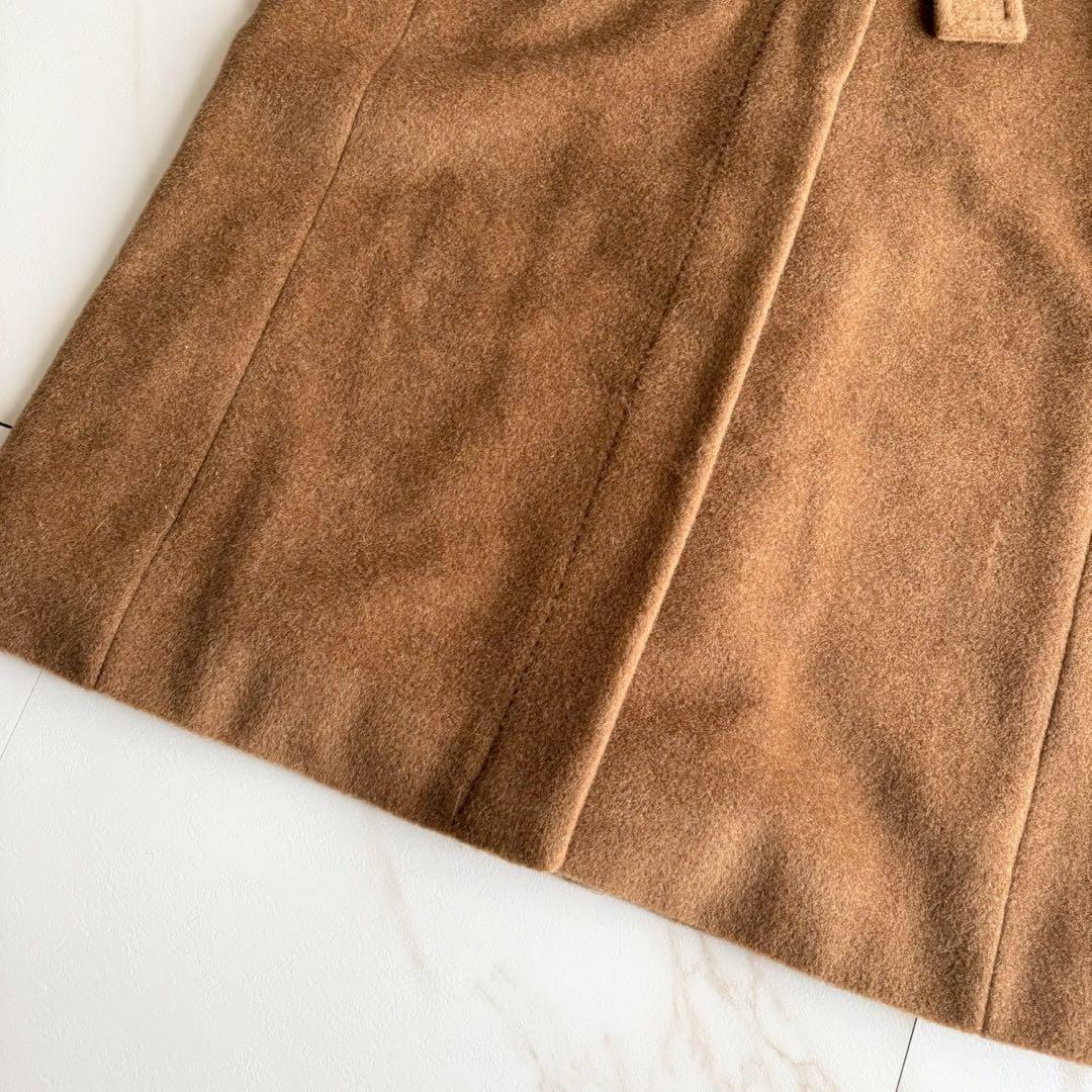 人気◆バーバリーロンドン カシミヤ混 シャドーチェック ベルト付 ロングコート