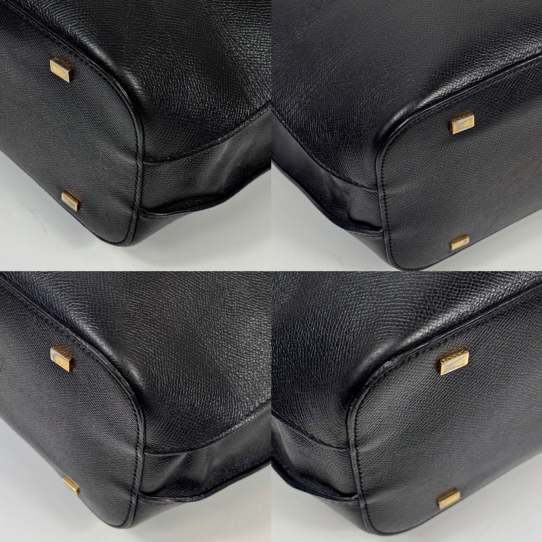 CELINE セリーヌ　レザー　ハンドバッグ　トートバッグ　ブラック　黒
