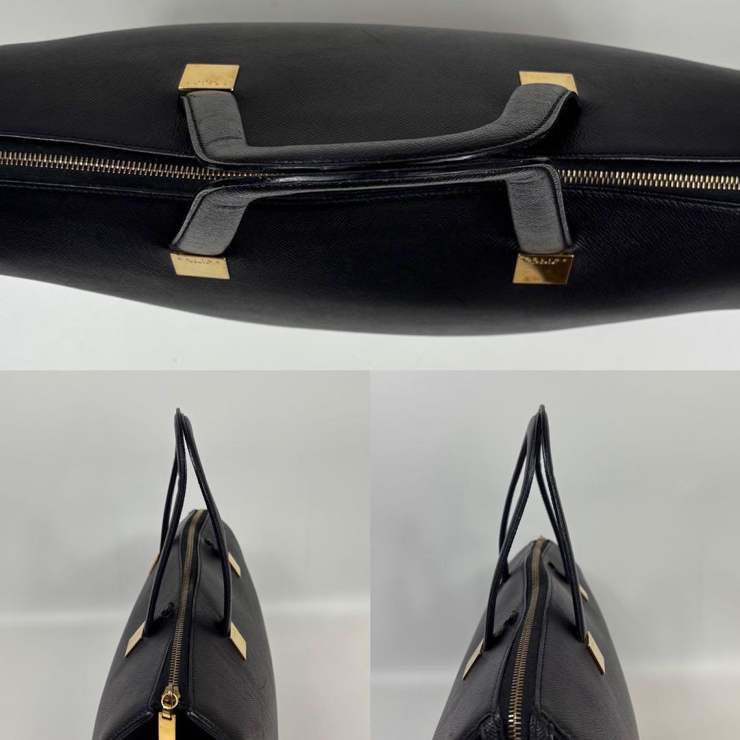 CELINE セリーヌ　レザー　ハンドバッグ　トートバッグ　ブラック　黒