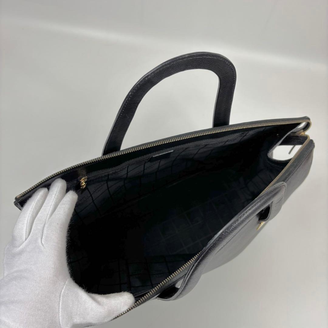 CELINE セリーヌ　レザー　ハンドバッグ　トートバッグ　ブラック　黒