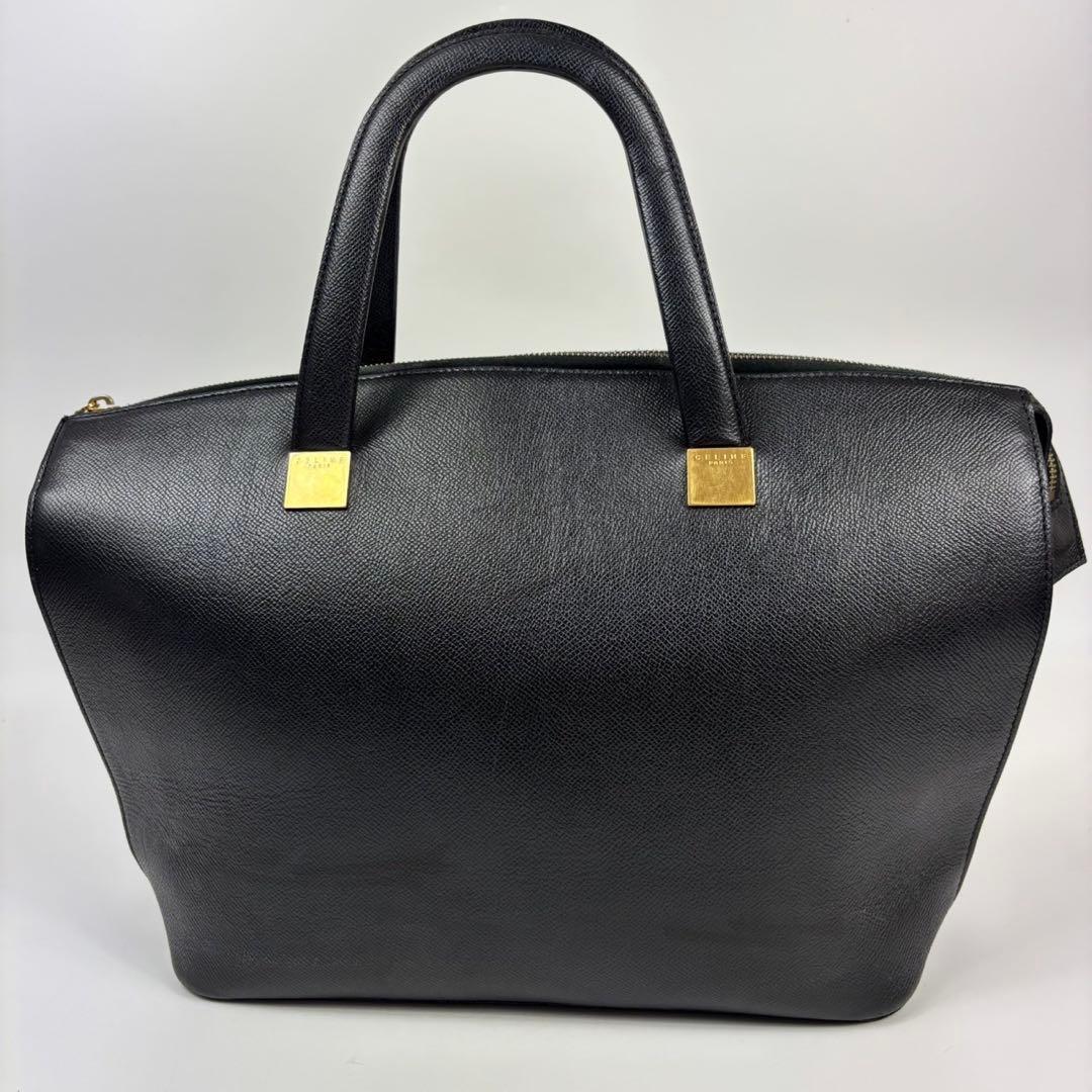 CELINE セリーヌ　レザー　ハンドバッグ　トートバッグ　ブラック　黒