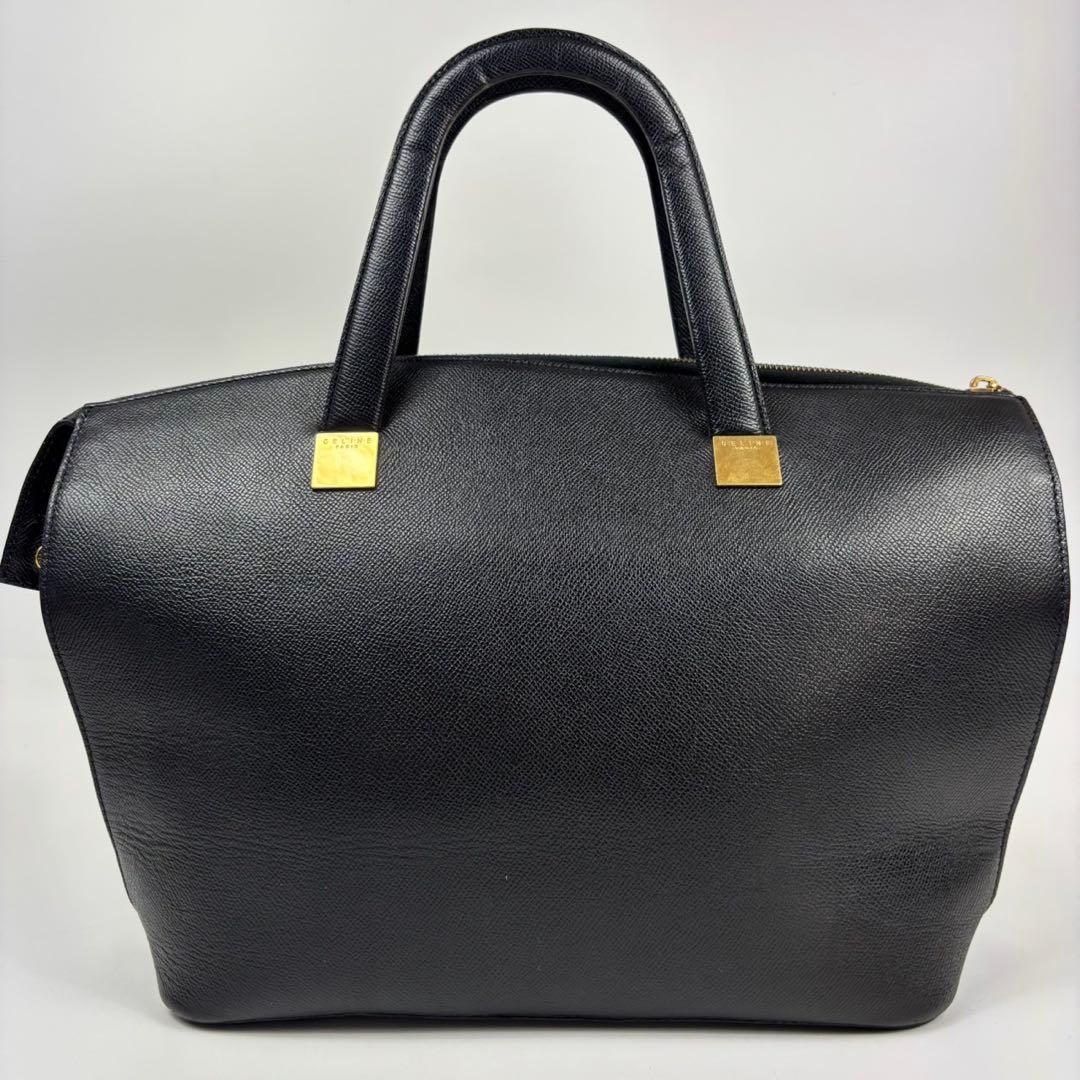 CELINE セリーヌ　レザー　ハンドバッグ　トートバッグ　ブラック　黒