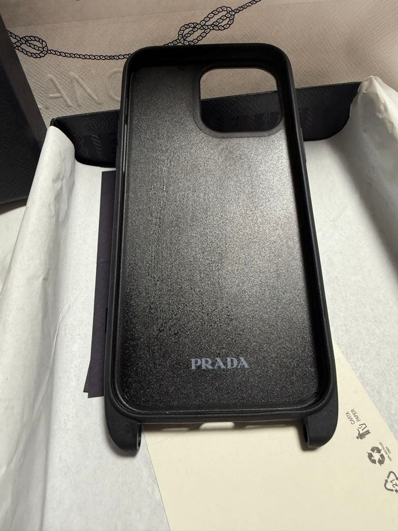 PRADA スマホケース ピンク スマホショルダー 14プロマックス