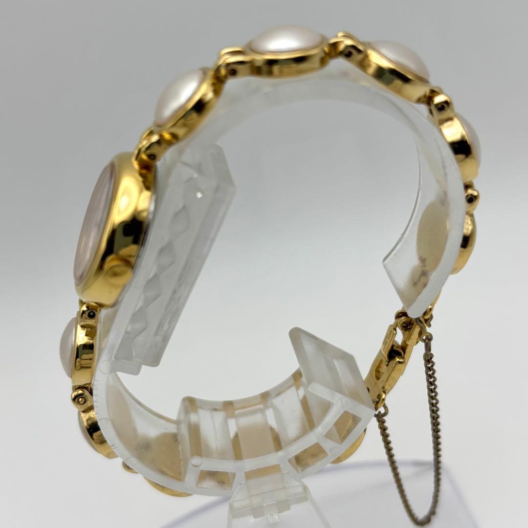 激レア✨SEIKO ALBA 腕時計 パール装飾 ラウンド ゴールド ブレス