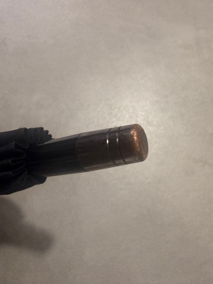 サンバリア100長傘　Mサイズ　フリル付き黒日傘 木製ハンドル