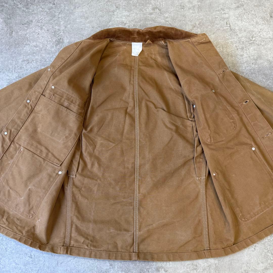 希少90s■カーハート【M】USA製 カバーオール チョアコート ジャケット