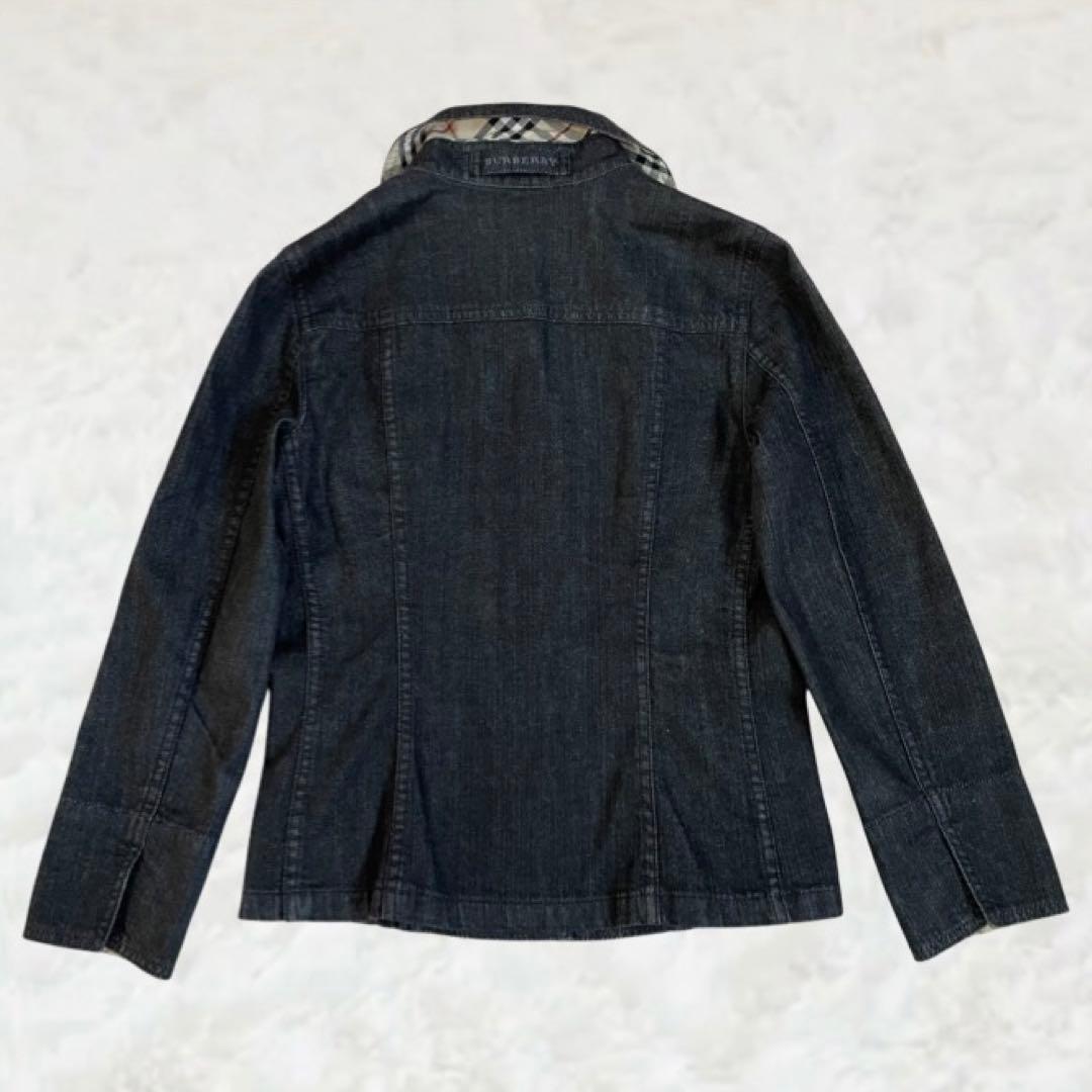 【美品】BURBERRY ノバチェック ブラック デニム ジャケット Gジャン