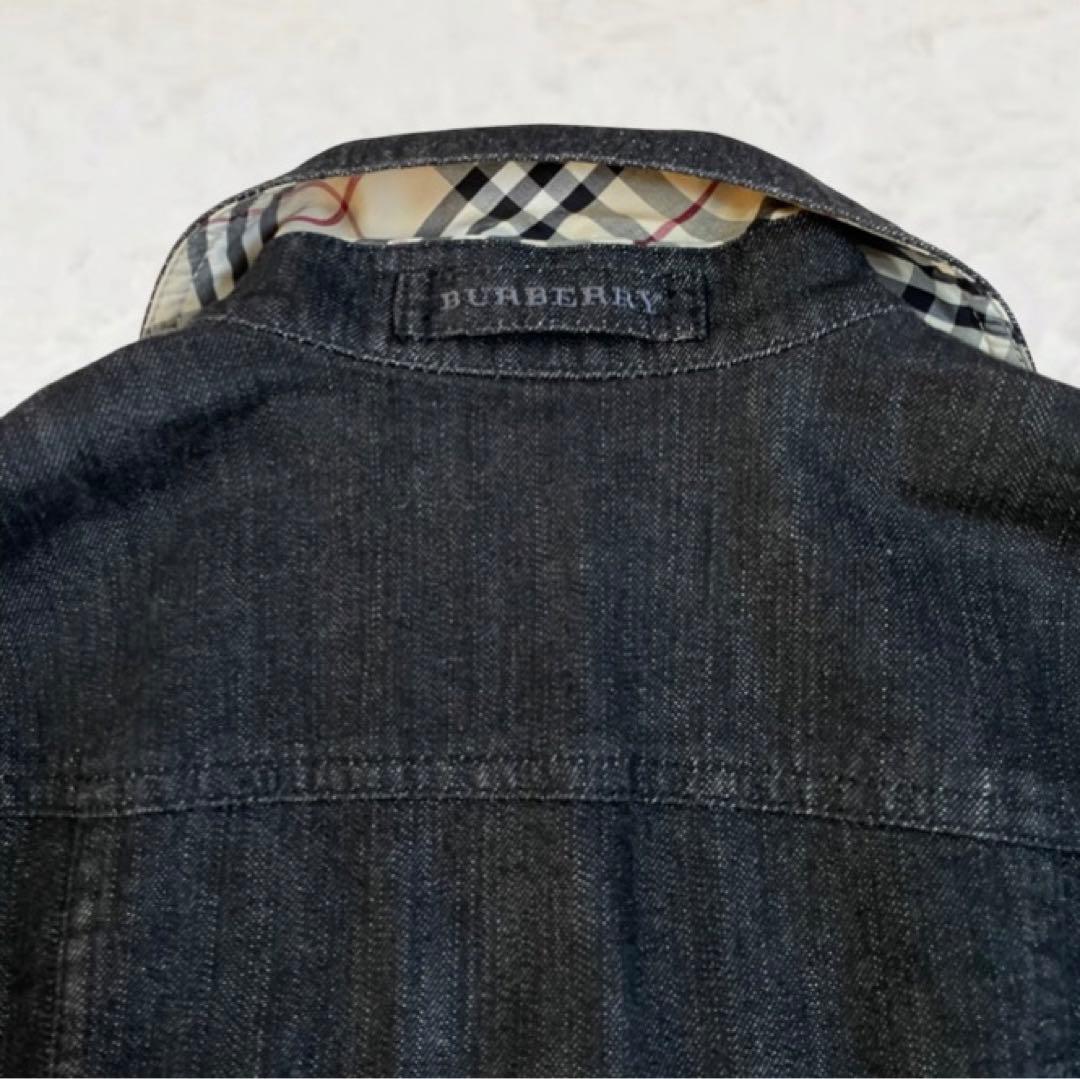 【美品】BURBERRY ノバチェック ブラック デニム ジャケット Gジャン