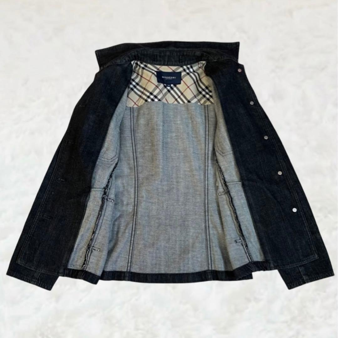 【美品】BURBERRY ノバチェック ブラック デニム ジャケット Gジャン